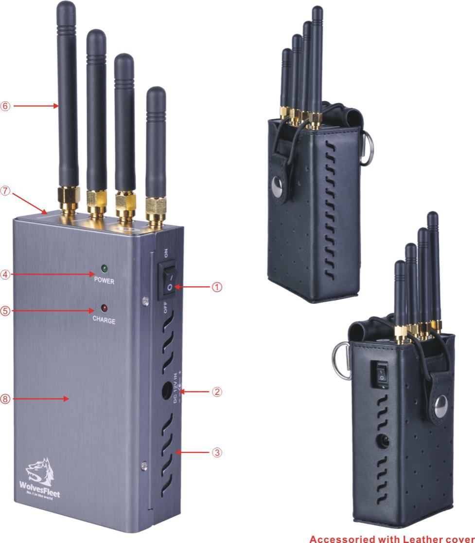 Brouilleur De Signal De Téléphone Portable Brouilleur 315 433 Brouilleur clé Portable WiFi / GSM / 3G De gros