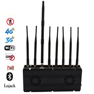 Brouilleur de Signal Portable Sélectionnable 2G/3G/4G/GPS/WIFI/Lojack Haute  Puissance avce 8 antennes 