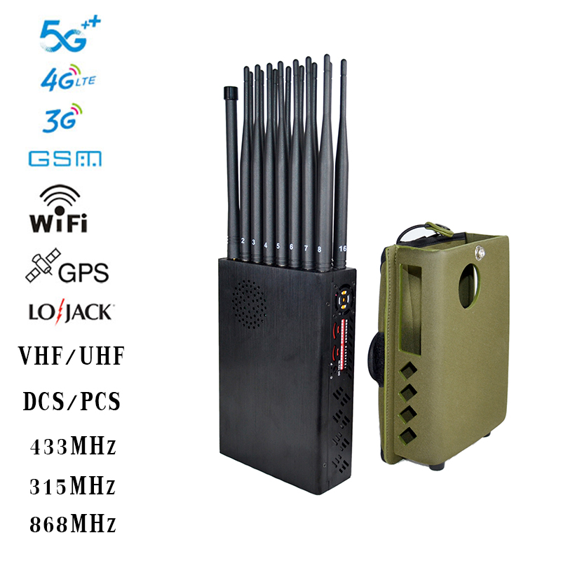 Brouilleur onde gsm portable 6 antennes bloqueur 2G 3G 4G 5G WiFi